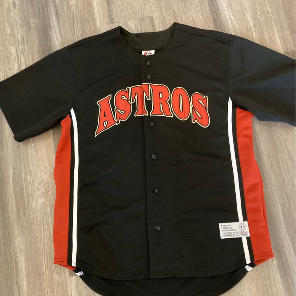 VTG Craig Biggio Houston Astros Jersey 90s Throwback Stitched Men Lg MLB Black